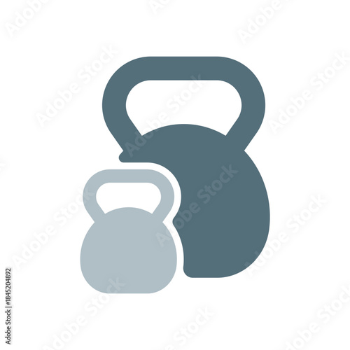 Kettlebell Fitness Icon, Strength Training Equipment Symbol, Gym Workout Kettlebell Illustration, Cross Training Fitness Design, Weight Training Icon