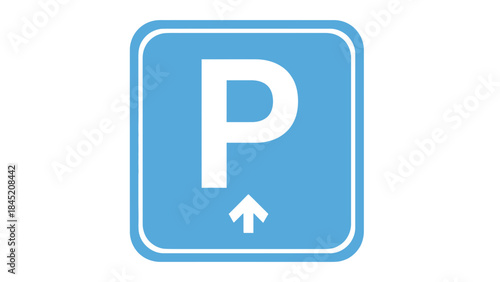 Clear Parking Sign Indicating Designated Parking Area for Vehicles
