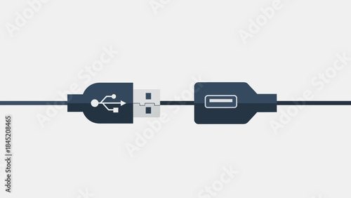 Close-up of a USB cable connecting to a charging port emphasizing digital connectivity