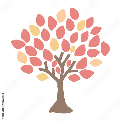 やさしい自然シンプル素材シリーズ｜紅葉した木
Gentle Nature Simple Series | Autumn Tree