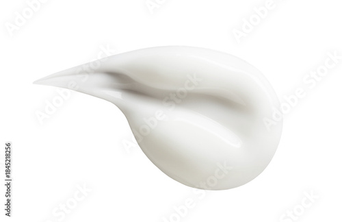 smear of cream texture on transparent background