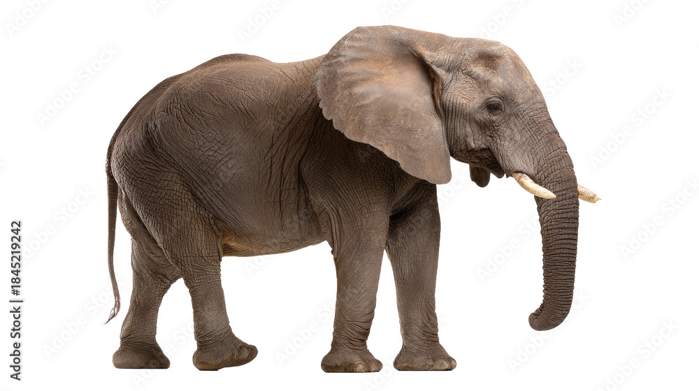 Fototapeta premium African Elephant Isolated