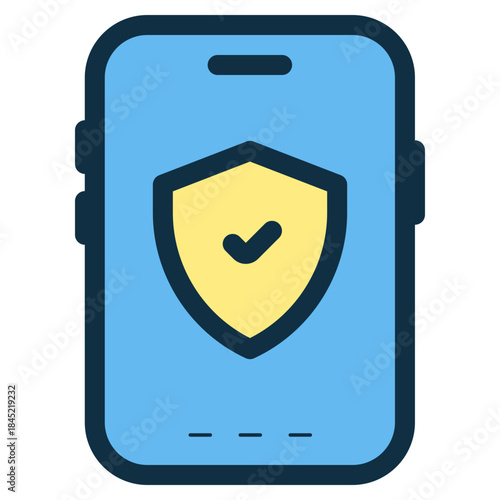 mobile phone secured icon