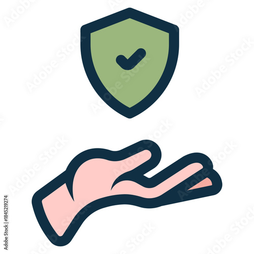 secure shield protection icon