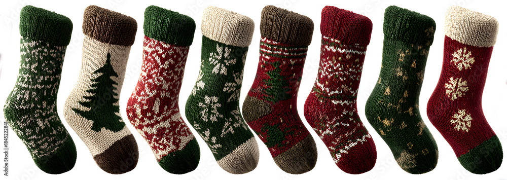 Naklejka premium christmas socks isolated on a white background