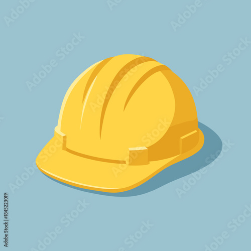 Vibrant yellow hard hat for construction and safety