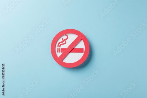 Free Download No smoking sign against light blue background promoting smoke-free environment - GFXLoad