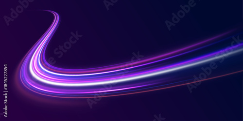 Color road swirl line light dynamic motion speed traffic city.
