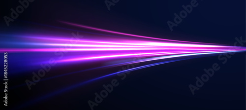 Color line road swirl light dynamic motion speed traffic city.
