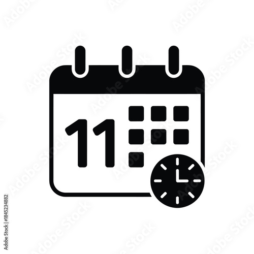 Appointment booking schedule icon symbol vector illustration displaying date and time management planning for important events