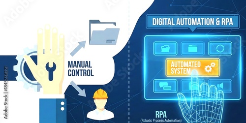Customer support choice concept. Human agent vs chatbot. Human support versus AI automation. Wireframe hand touching virtual screen with chatbot button selected. Vector illustration ai