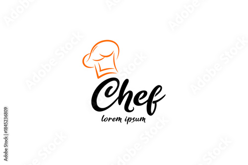 Minimal chef logo icon for restaurant and culinary brand