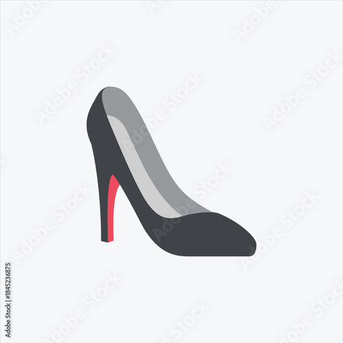Elegant High Heel Stiletto Shoe Illustration – Luxury Fashion Footwear Icon