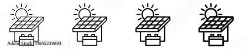 Solar Energy Icon Set Different Style Collection