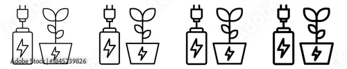 Bio Icon Set Different Style Collection
