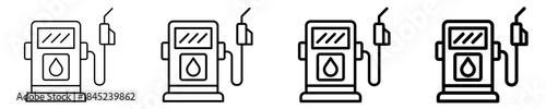 Fuel Icon Set Different Style Collection