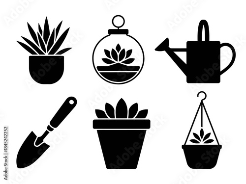 Gardening and Plant Icons Set