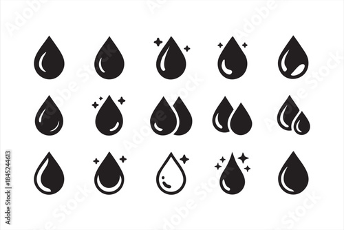 Clean Liquid Drop Icons for Apps Dashboards and Web Design