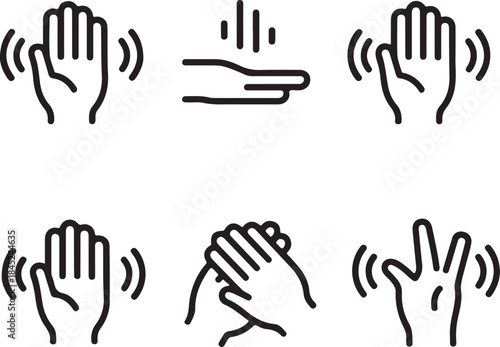 Gesture icons for contactless interaction