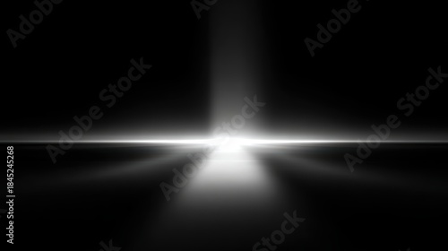 black background with soft white center glow, powerful announcement concept