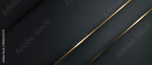 dark gray background with thin gold lines, premium corporate identity design
