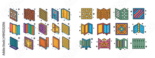 Colorful decorative room dividers collection: patterns and style