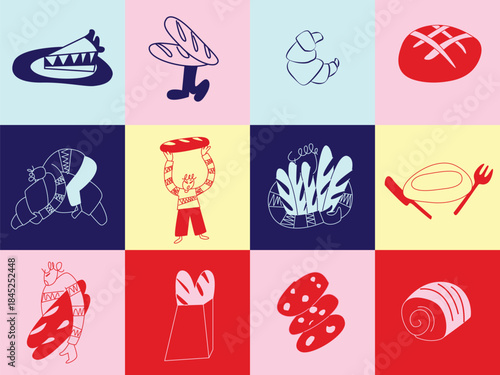 Coffee doddle for background,Hand drawn coffee scribbles,Morning beverage illustration set,Coffee design element pack.