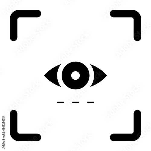 eye scan glyph icon