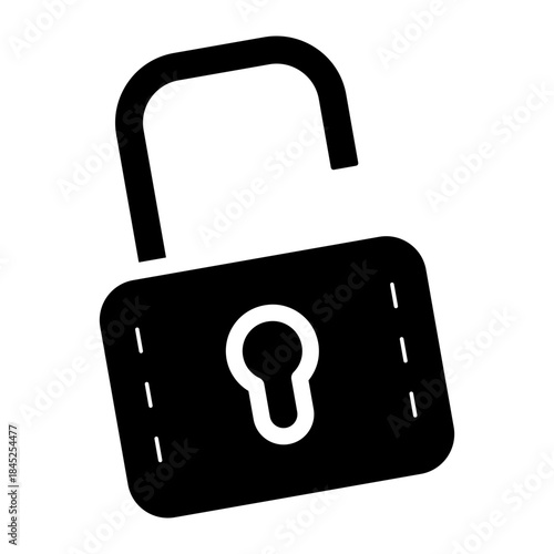 unlock secure padlock glyph icon