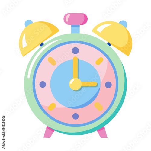 alarm clock on white background