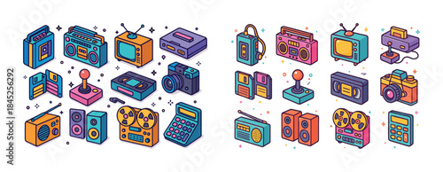 Retro gadgets and electronics: vintage radios, cameras, and cons