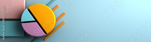 Colorful 3D Chart Design for Business Presentations and Reports