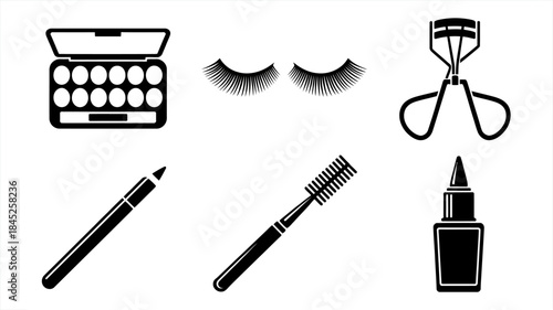Makeup and Beauty Icons Set