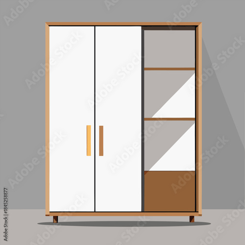 Wooden wardrobe