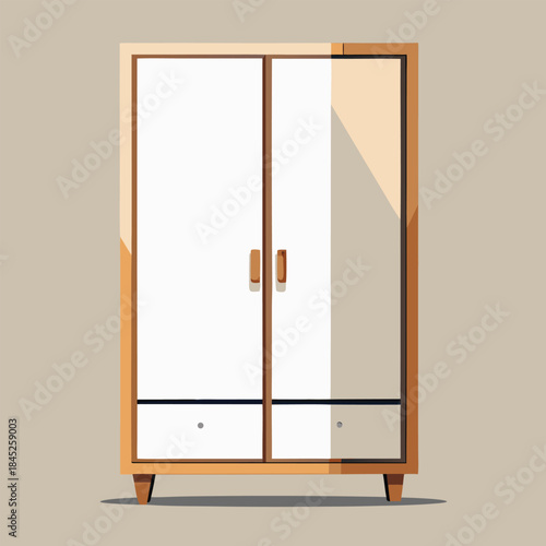 Wooden wardrobe