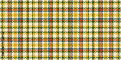 Geometrical tartan check textile, picture background seamless texture. Neutral plaid pattern fabric vector in papaya whip and green colors.