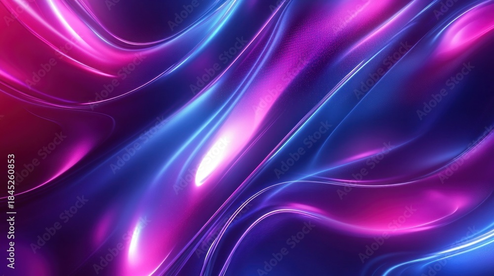 Naklejka premium Abstract vibrant flowing neon colors
