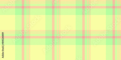 Cut out fabric check tartan, feminine background plaid seamless. Furry vector textile pattern texture in lime and green colors.