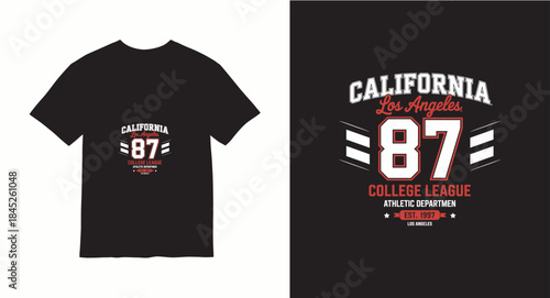 Varsity style vector t-shirt design