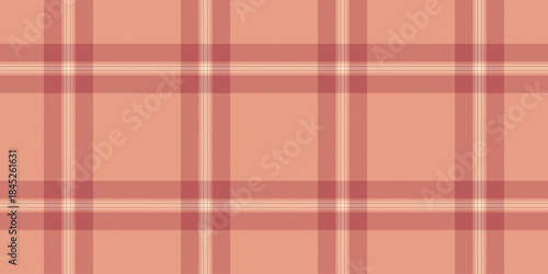 Silk vector seamless plaid, flannel textile background texture. Mens shirt check pattern fabric tartan in orange and red colors.
