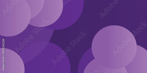 Purple circle overlap modern abstract background for template design, banner, poster, wallpaper. vector illustration. eps 10
