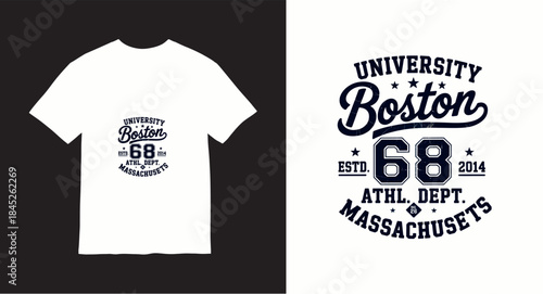 Varsity style vector t-shirt design