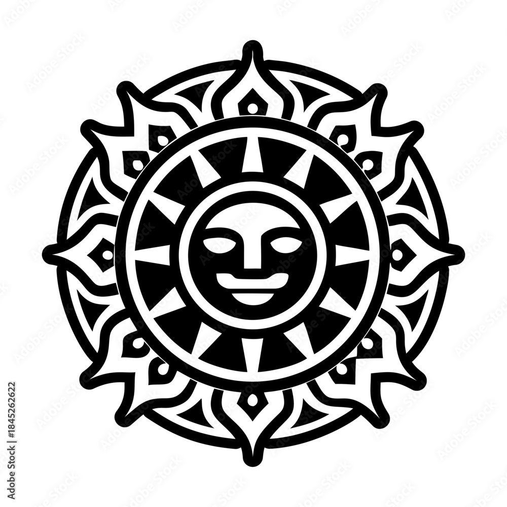 Obraz premium Glyph Style Solar Symbols