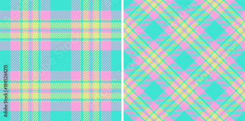 Pattern vector seamless of fabric texture background with a tartan plaid check textile. Set in spring colors of autumn fashion trends.