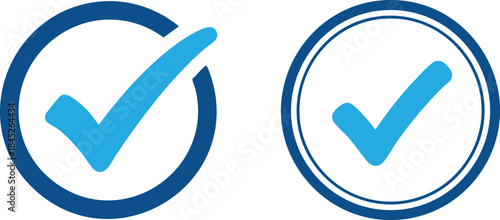 Circle checkmark approval success confirmation icon