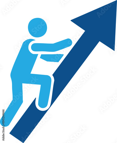 Climbing success growth achievement metaphor icon