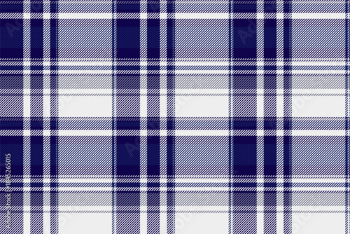 Fuzzy vector pattern seamless, sixties background tartan check. India fabric textile texture plaid in white and dark colors.