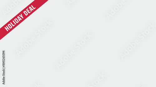 Holiday deal promotion with red diagonal banner