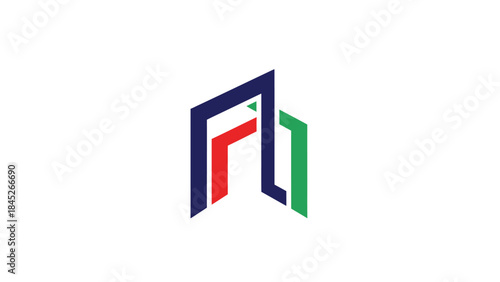 Modern Abstract Geometric Logo Design Representing Growth and Direction