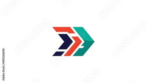 Dynamic abstract arrow logo symbolizing progress, growth, and forward momentum for business and strategy